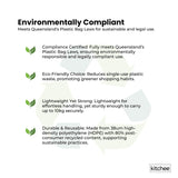 100x Large Reusable Plastic Singlet Shopping Bags - 80% Recycled 38UM Compliant - Top-Down View