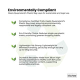 100x Medium Reusable Plastic Singlet Shopping Bags - 80% Recycled 38UM Compliant - Top-Down View