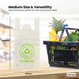 1000x Medium Reusable Plastic Singlet Shopping Bags 80% Recycled 38UM Compliant - Front View