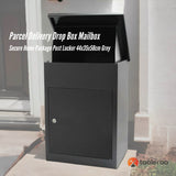 Parcel Delivery Drop Box Mailbox - Secure Home Package Locker 44x35x58cm Grey - Front View