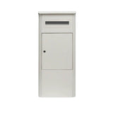 Parcel Delivery Drop Box Mailbox - Secure Home Package Locker 38x38x90cm White