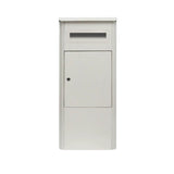 Parcel Delivery Drop Box Mailbox - Secure Home Package Locker 38x38x90cm White