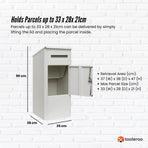 Parcel Delivery Drop Box Mailbox - Secure Home Package Locker 38x38x90cm White