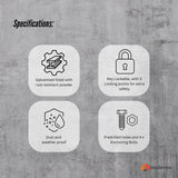 Parcel Delivery Drop Box Mailbox - Secure Home Package Locker 38x38x90cm White - Rear View