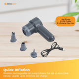 Portable Bathtub and Wireless Pump - Inflatable Foldable Collapsible Adult Tub Orange - Top-Down View