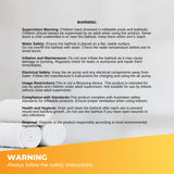 Portable Bathtub and Wireless Pump - Inflatable Foldable Collapsible Adult Tub Orange - Low Angle