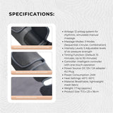 Orku Air Compression Leg Knee Foot Massager with Heat - Relaxation and Recovery - Close-Up Angle