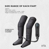 Orku Air Compression Leg Knee Foot Massager with Heat - Relaxation and Recovery - Low Angle