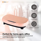 Social Hike Vibration Plate Machine - Vibrating Exercise Platform Pink - Side View