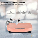 Social Hike Vibration Plate Machine - Vibrating Exercise Platform Pink - 45-Degree Angle