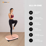 Social Hike Vibration Plate Machine - Vibrating Exercise Platform Pink - Close-Up Angle