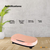 Social Hike Vibration Plate Machine - Vibrating Exercise Platform Pink - Extra Image