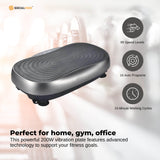 Social Hike Vibration Plate Machine - Vibrating Exercise Platform Grey - Side View