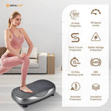 Social Hike Vibration Plate Machine - Vibrating Exercise Platform Grey - Top-Down View