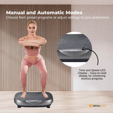 Social Hike Vibration Plate Machine - Vibrating Exercise Platform Grey - Rear View