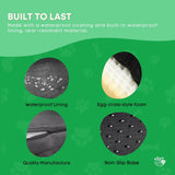 Rooster Farms Supportive Dog Bed XL Grey - Egg Crate Foam Waterproof Mattress - Top-Down View