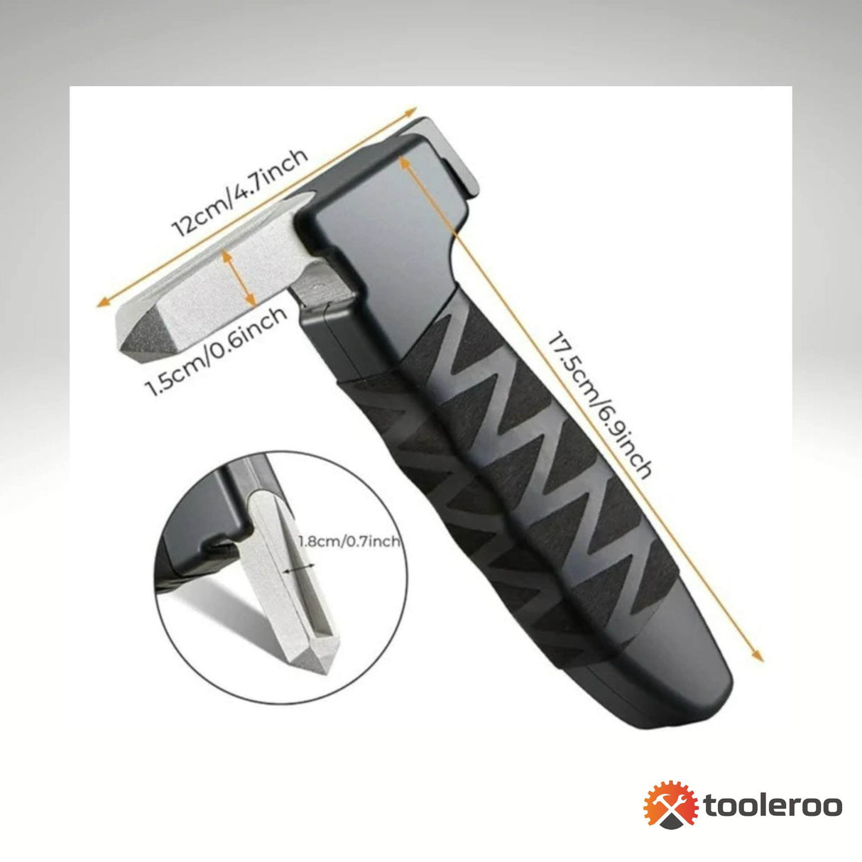 Tooleroo Car Cane Handle 3-in-1 Handy Grip - Lightweight Portable Mobility Tool
