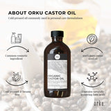 Orku 500ml Organic Castor Oil and 500ml Organic Jojoba Oil Pack - 45-Degree Angle