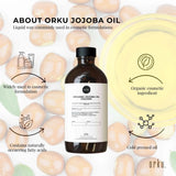 Orku 500ml Organic Castor Oil and 500ml Organic Jojoba Oil Pack - Rear View