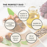 Orku 500ml Organic Castor Oil and 500ml Organic Jojoba Oil Pack - Side View