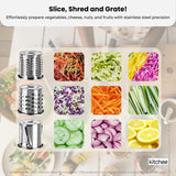 Kitchee Slicer Shredder Grater 3 Attachments - Compatible with KitchenAid Mixer - Top-Down View