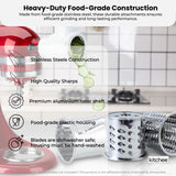 Kitchee Slicer Shredder Grater 3 Attachments - Compatible with KitchenAid Mixer - 45-Degree Angle
