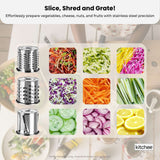 Kitchee Slicer Shredder Grater 3 Attachments - Compatible with KitchenAid Mixer - Side View