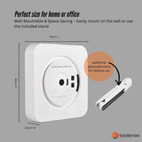 Tooleroo Wall Mountable CD Player Speaker - Bluetooth HiFi FM Radio White - Top-Down View