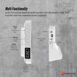 Tooleroo USB Rechargeable Desktop CD Player Speaker ??Bluetooth Portable White