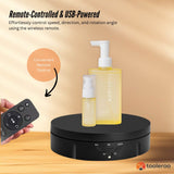 Tooleroo Electric 360 Rotating Product Display Stand Black for Merchandise Video - Top-Down View