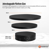 Tooleroo Electric 360 Rotating Product Display Stand Black for Merchandise Video - Rear View