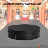 Tooleroo Electric 360 Rotating Product Display Stand for Merchandise Video Black - Front View