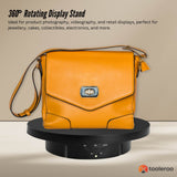 Tooleroo Electric 360 Rotating Product Display Stand for Merchandise Video Black - Side View