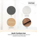 Kitchee Spin Mop & Bucket Set ??Microfibre Pad, Telescopic Handle, 10L Capacity