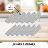 Kitchee Replacement Microfibre Mop Pad for Kitchee Refillable Spray Floor Mop - Front View