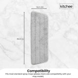 Kitchee Replacement Microfibre Mop Pad for Kitchee Refillable Spray Floor Mop - Side View