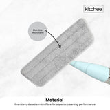 Kitchee Replacement Microfibre Mop Pad for Kitchee Refillable Spray Floor Mop - Top-Down View