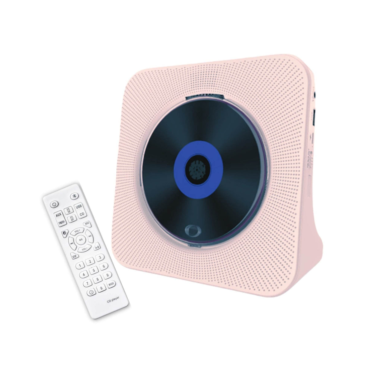 Tooleroo USB Rechargeable Desktop CD Player Speaker ??Bluetooth Portable Pink