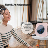 Tooleroo USB Rechargeable Desktop CD Player Speaker ??Bluetooth Portable Pink