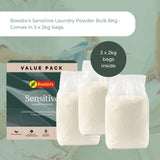 Bosisto's 6Kg Senstive Laundry Powder Refill - Eco Eucalyptus Washing Detergent - Top-Down View