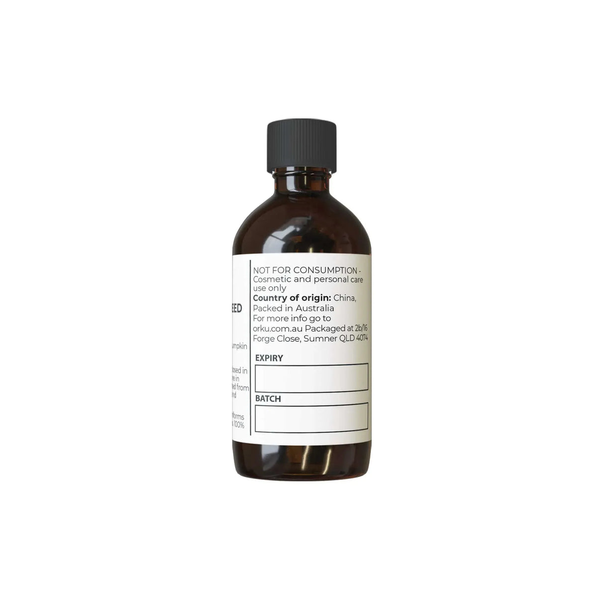 Orku 100ml Organic Pumpkin Seed Oil – Virgin Cold Pressed Unrefined Cosmetic Grade