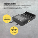 LiitoKala Lii-M4S Battery Charger LCD 4-Slot USB Li-ion NiMH Test Discharge Mode - Side View