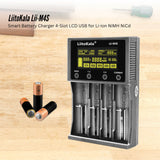 LiitoKala Lii-M4S Battery Charger LCD 4-Slot USB Li-ion NiMH Test Discharge Mode - Front View