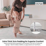 Kitchee Kids Foam Floor Play Mat 150x200cm – Padded Thick Soft Tatami Style Grey - Side View