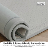 Kitchee Kids Foam Floor Play Mat 150x200cm – Padded Thick Soft Tatami Style Grey - Rear View