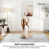 Kitchee Kids Foam Floor Play Mat 150x200cm – Padded Thick Soft Tatami Style Grey - Low Angle
