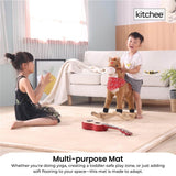 Kitchee Kids Foam Floor Play Mat 150x200cm – Padded Thick Soft Tatami Style Cream - Low Angle
