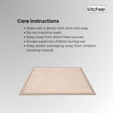 Kitchee Foam Floor Mat 200x200cm - Padded Thick Deep Soft Tatami Style Rug Cream