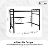 Kitchee Microwave Single Shelf - Expanding Storage Rack Kitchen Organiser Stand - Side View
