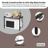 Kitchee Microwave Single Shelf - Expanding Storage Rack Kitchen Organiser Stand - Top-Down View